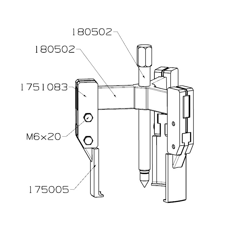 EXTRACTOR FORZA SERIE 1750T DE 3 PATAS FINAS
